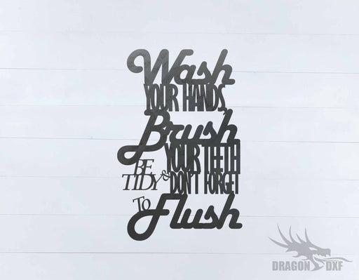 Bathroom Scripture Design 4 -  DXF Download