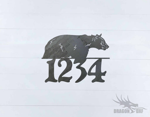 Bear Home Number -  DXF Download