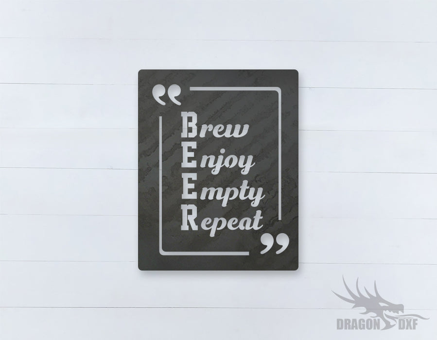 Beer Quote Sign 1 - DXF Download