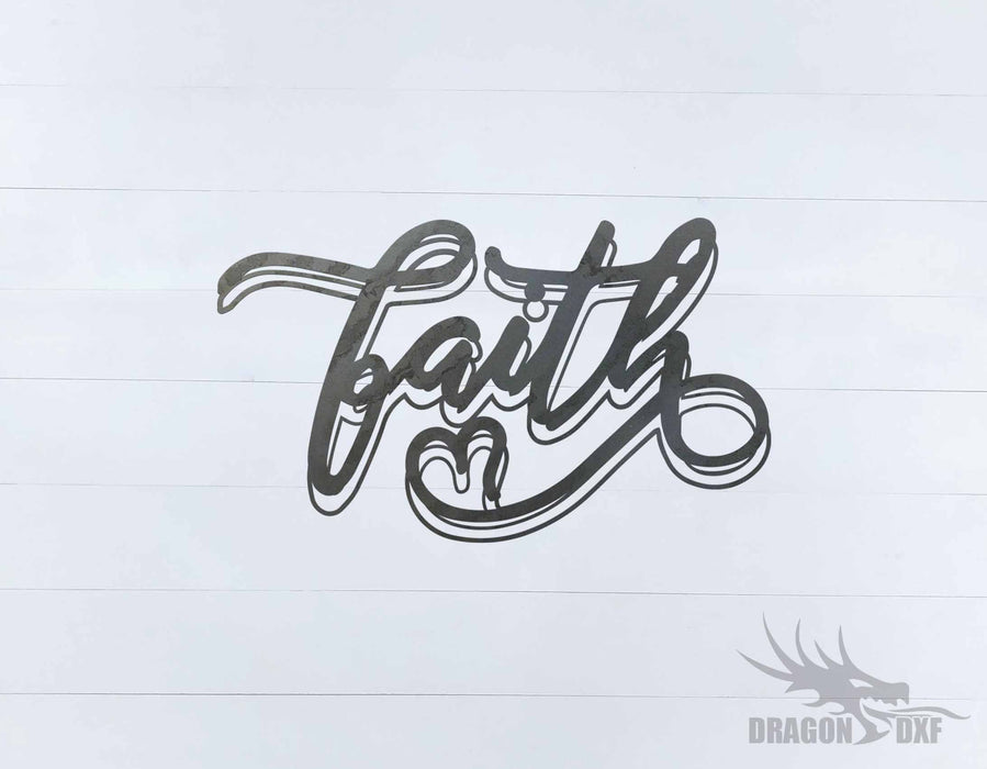 Faith 2 - Word - Decor - DXF Download