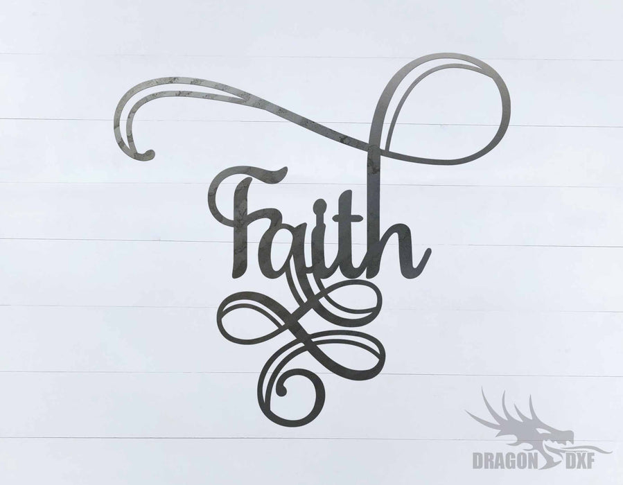 Faith 8 - Word - Decor - DXF Download