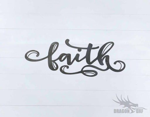 Faith 9 - Word - Decor - DXF Download