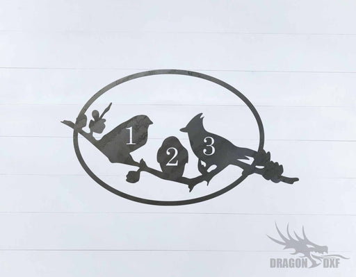 Bird Address Sign 1 - DXF Download