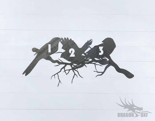 Bird Address Sign 2 - DXF Download