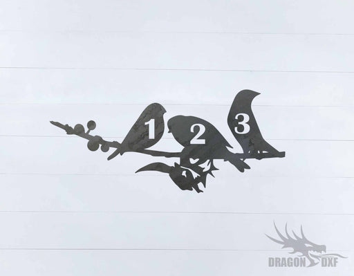 Bird Address Sign 3 - DXF Download