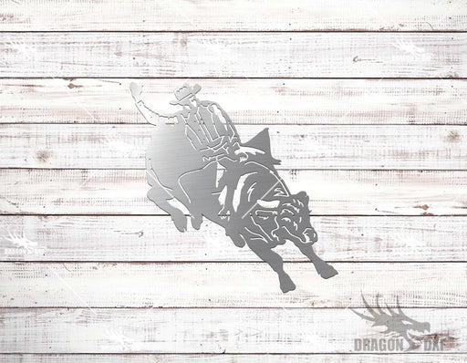 Bull Riding 11 Design - Plasma Laser DXF Cut File