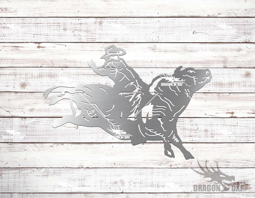 Bull Riding 12 Design - Plasma Laser DXF Cut File