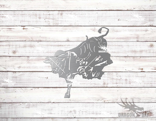 Bull Riding 18 Design - Plasma Laser DXF Cut File