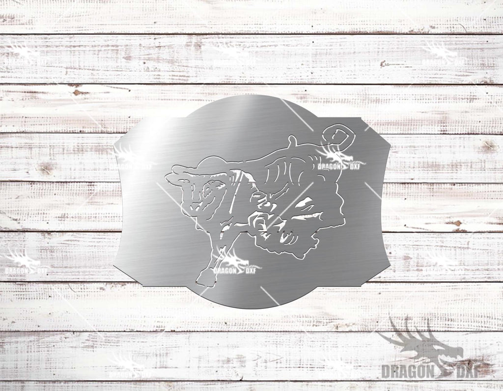 Bull Riding 3 Design - Plasma Laser DXF Cut File — DragonDXF