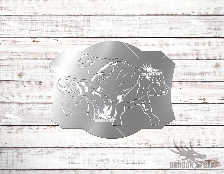 Bull Riding 5 Design - Plasma Laser DXF Cut File