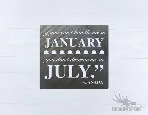 Canadian Sign 19 - DXF Download