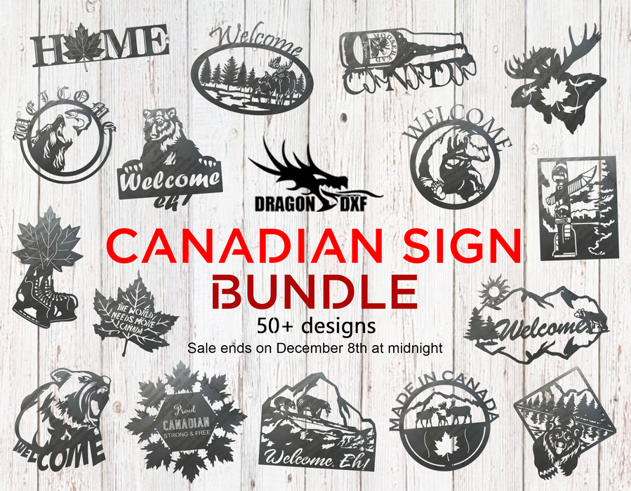 Canadian Sign Bundle - DXF Download