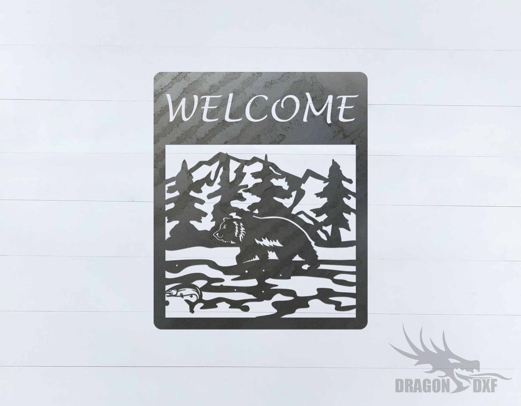 Canadian Hello. Sign Canadian Welcome Sign 10 - DXF Download — DragonDXF
