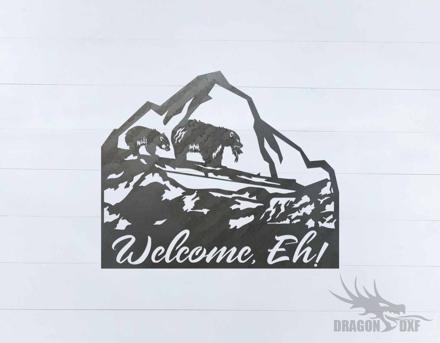 Canadian Welcome Sign 16 - DXF Download