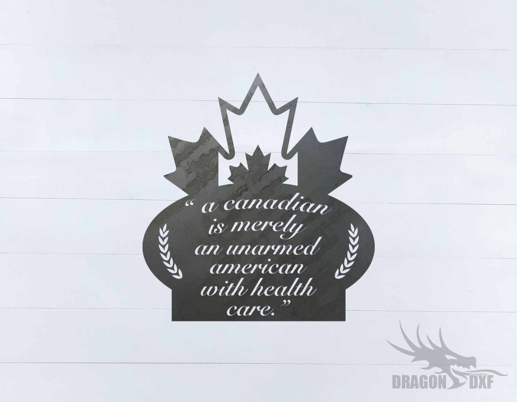 Canadian Welcome Sign 23 - DXF Download — DragonDXF