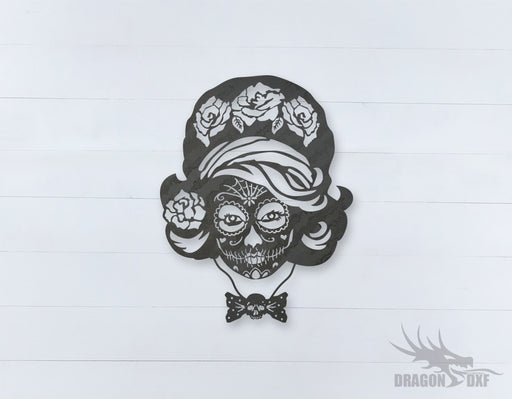 Catrina La Calavera Garbancera Sign 2  - DXF Download