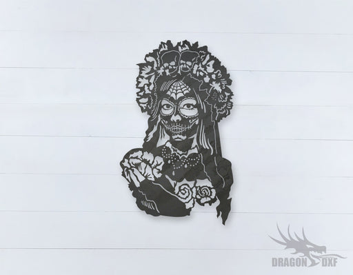 Catrina La Calavera Garbancera Sign 3  - DXF Download