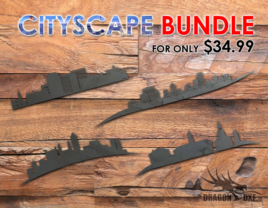 SALE: Cityscape Bundle (50 US Capitals - Downtown Silhouttes)- DXF Download