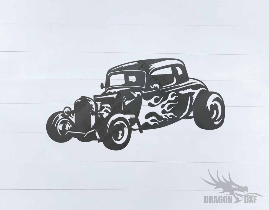Classic Hot Rod Design 13 -  DXF Download