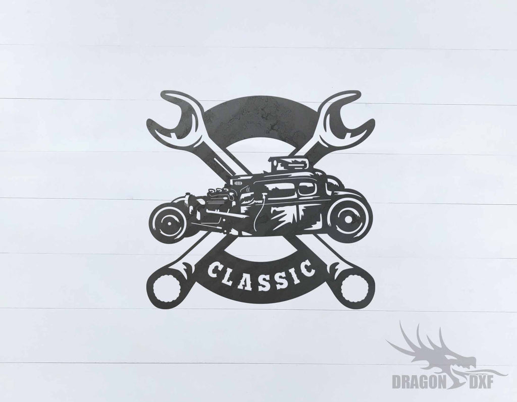 Classic Hot Rod Design 18 - DXF Download — DragonDXF