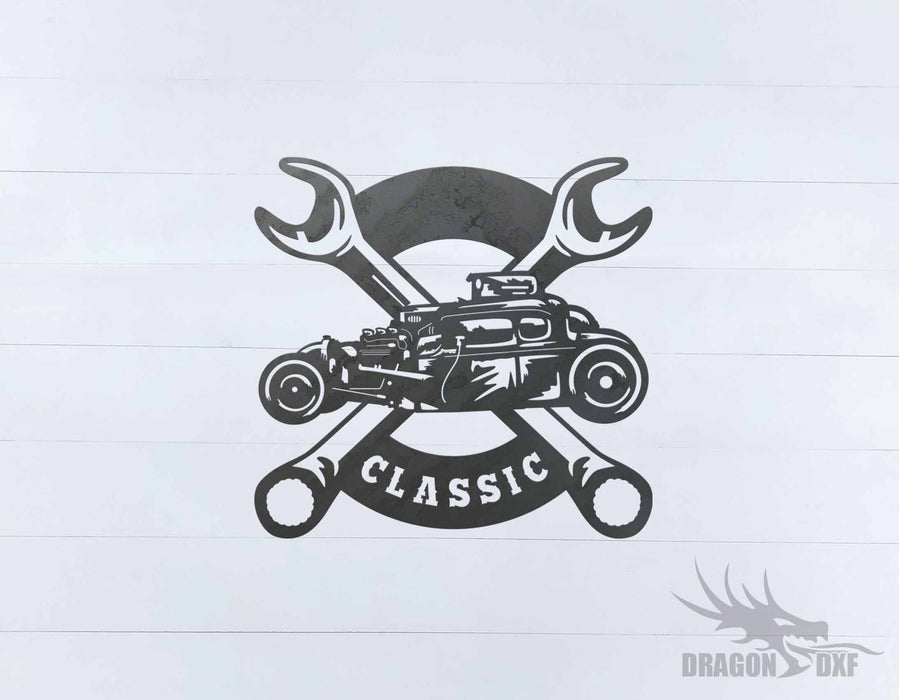 Classic Hot Rod Design 18 -  DXF Download