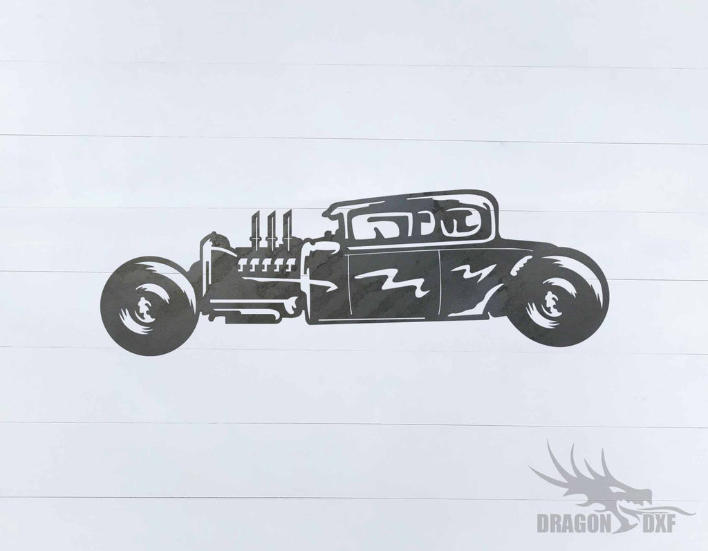 Classic Hot Rod Design 2 - DXF Download — DragonDXF