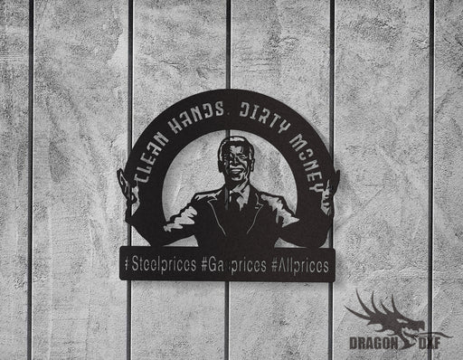 Clean Hands Dirty Money Sign 2 - DXF Download