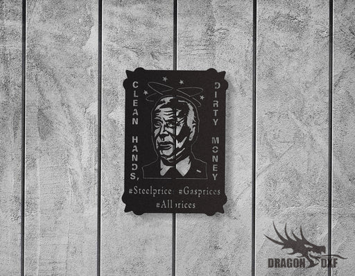 Clean Hands Dirty Money Sign 3 - DXF Download