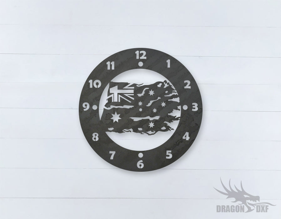 Australian Clock Design 14  - DXF Download
