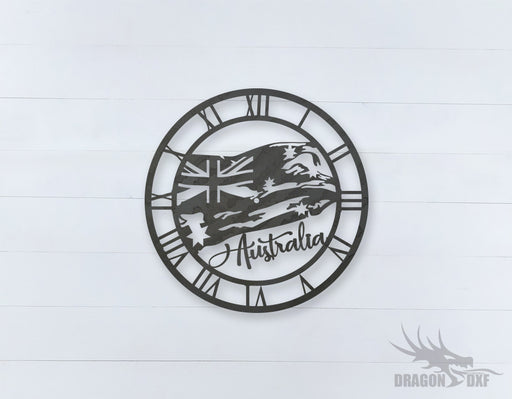Australian Clock Design 11  - DXF Download