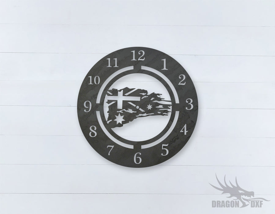 Australian Clock Design 12  - DXF Download