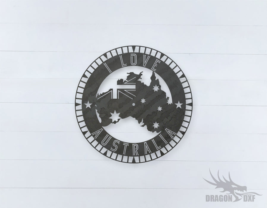 Australian Clock Design 13  - DXF Download