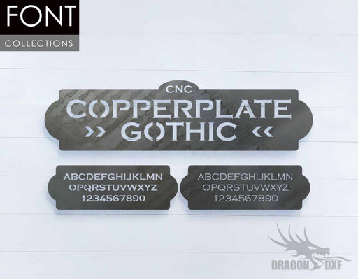 Copperplate Gothic CNC Font