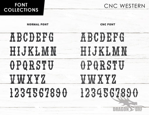 Western CNC Font