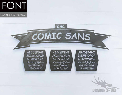 Comic Sans CNC Font