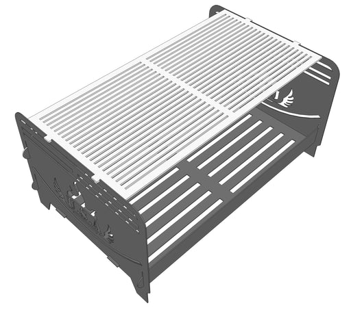 Collapsible Rectangular 2-way Fire pit - Cut and Assemble - DXF Downloadable File