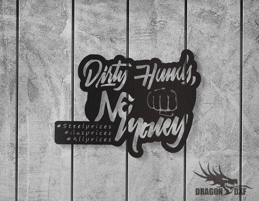 Dirty Hands No Money Sign 5 - DXF Download