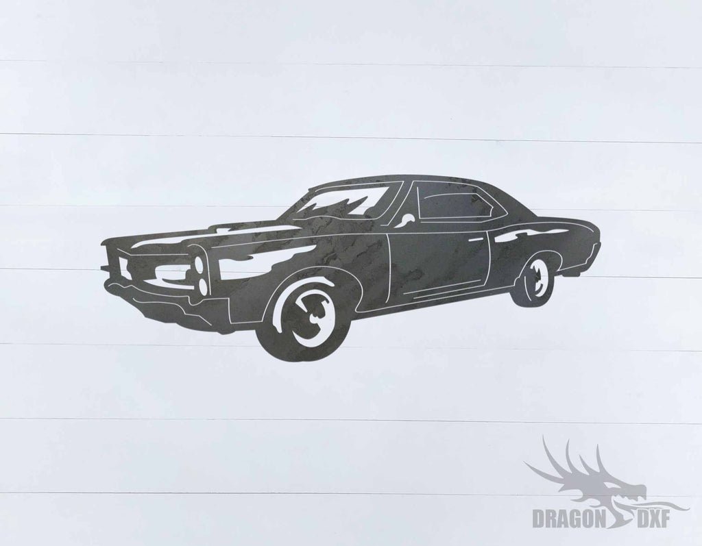 Drag Racing Car 1966 Pontiac Lemans GTO - DXF Download — DragonDXF