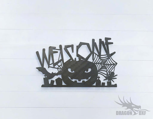 Halloween Pumpkin Welcome Sign - DXF Download