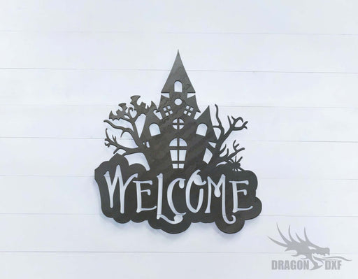 Halloween Castle 2 Welcome Sign - DXF Download