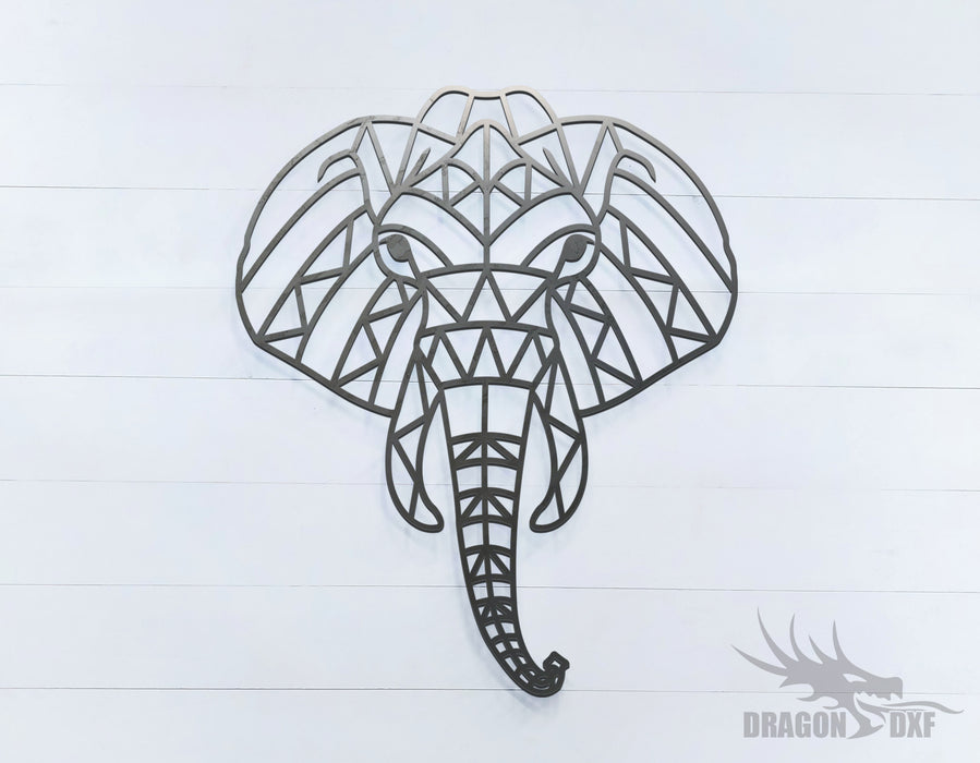 Elephant - Geometric - Deco - Animals -  DXF Download
