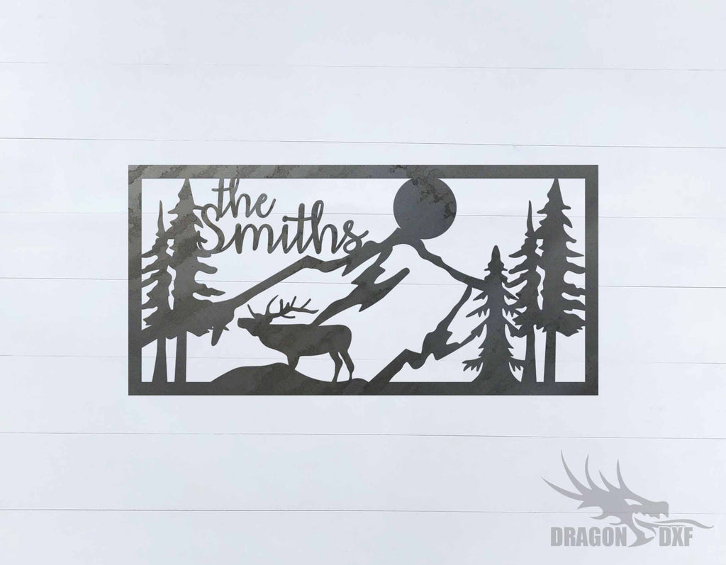 Custom Family name sign 2 - DXF Download — DragonDXF