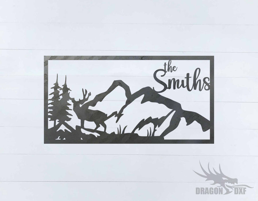 Custom Family name sign 9 - DXF Download