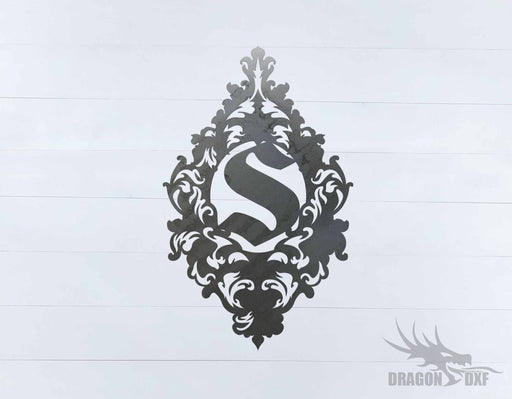 Filigree Initial 4 - DXF Download