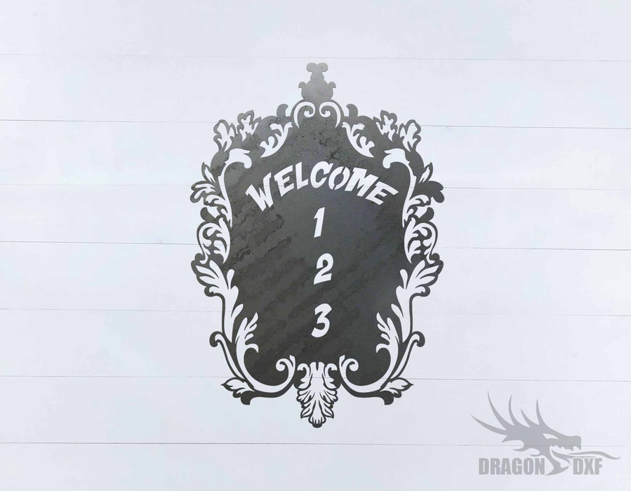 Filigree Welcome House No 1 - DXF Download