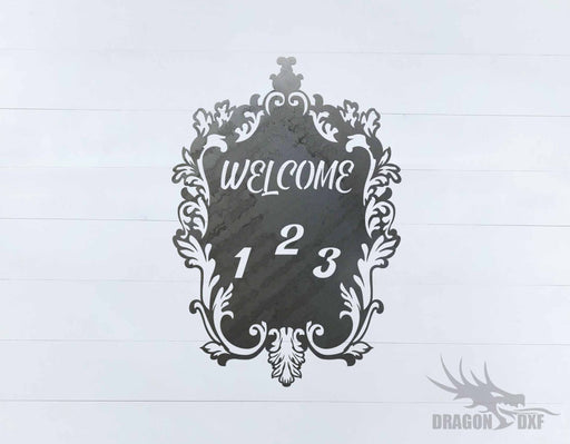 Filigree Welcome House No 3 - DXF Download