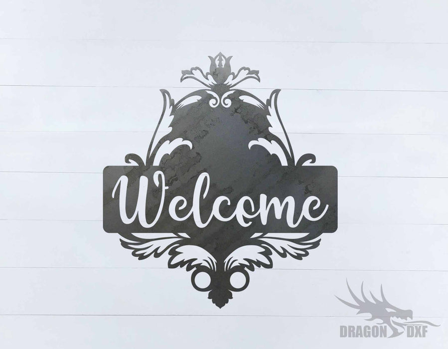 Filigree Welcome Sign 10 - DXF Download