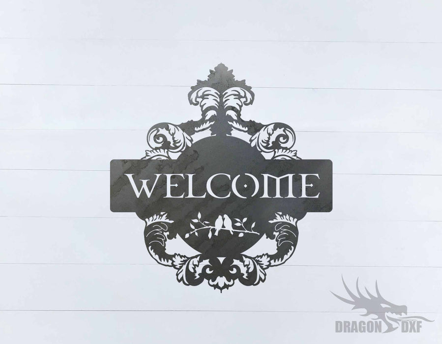 Filigree Welcome Sign 1 - DXF Download