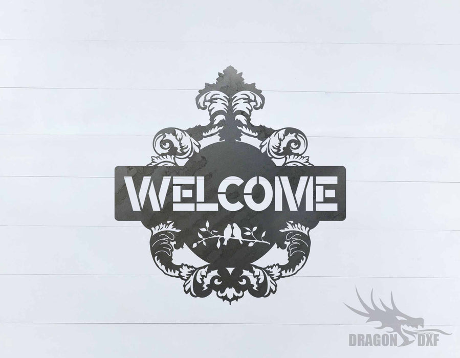 Filigree Welcome Sign 3 - DXF Download