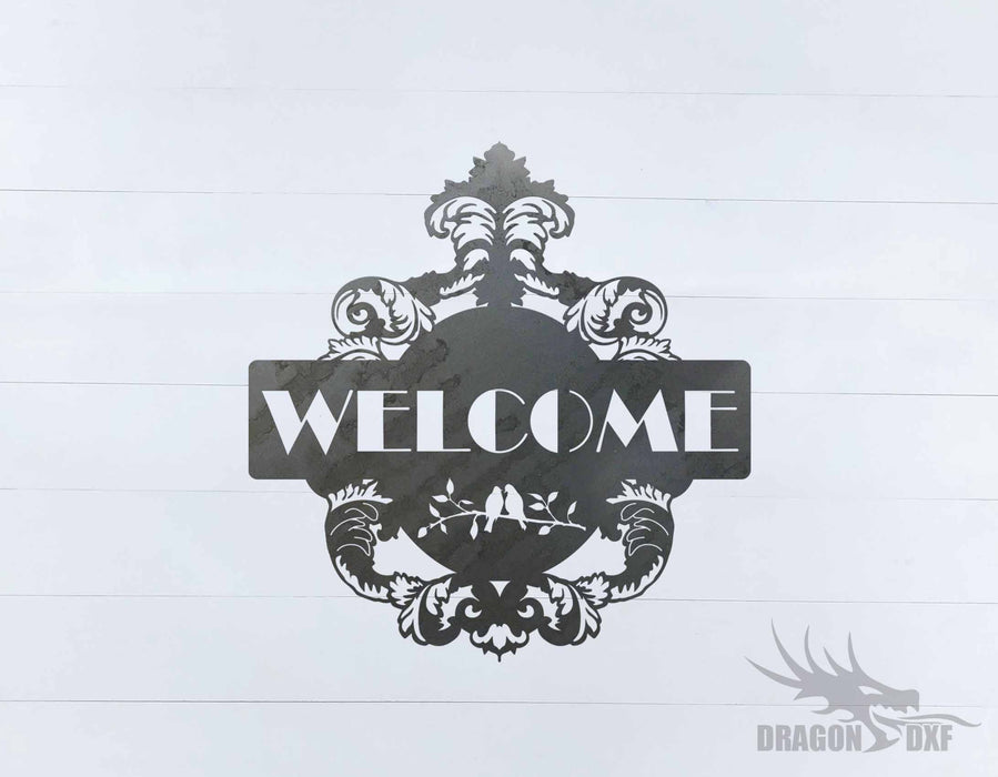 Filigree Welcome Sign 4 - DXF Download
